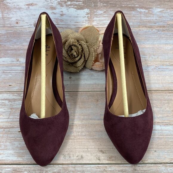 STYLE & CO. YVONNAH MICROSUEDE WEDGE 7.5M - Picture 2 of 5